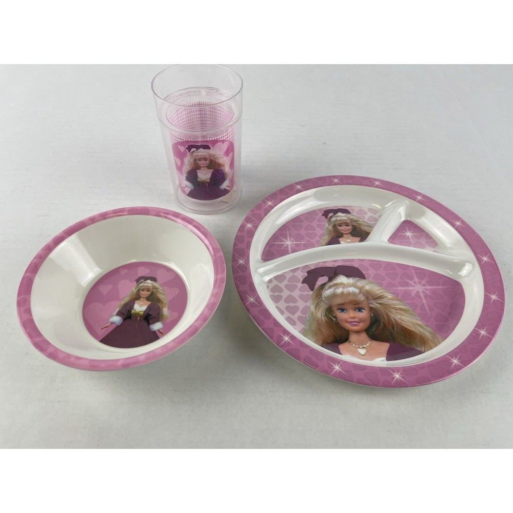 VINTAGE‎ 90'S BARBIE PLATE CUP AND BOWL SET